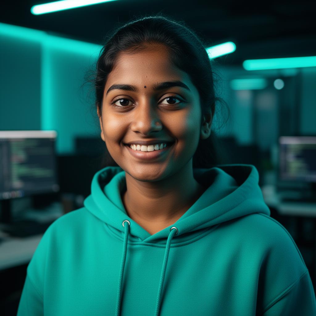 Confident Indian female engineer